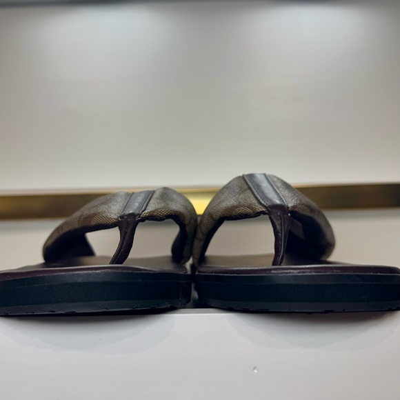 Coach Men’s Signature Canvas Flip Flop Sandals Size 10D G4921 New No Box/Tags - Picture 5 of 14